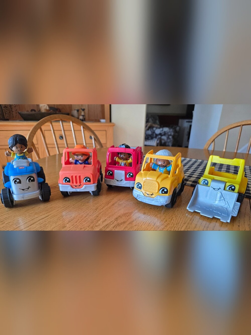 Fisher-Price Little People  Push-Along Toy Vehicles Set - Multicolor